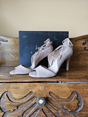 LORD & TAILOR Suede Lace-up Heels